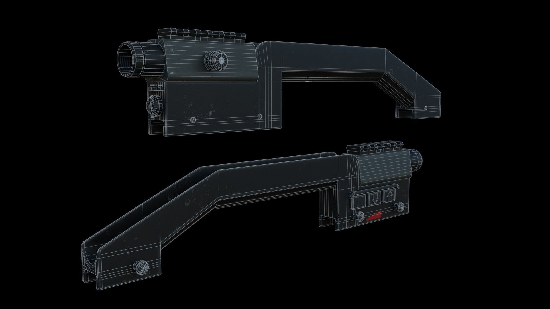 Modular Bullpup Rifle- Standard Variant   Low-poly 3D model_61