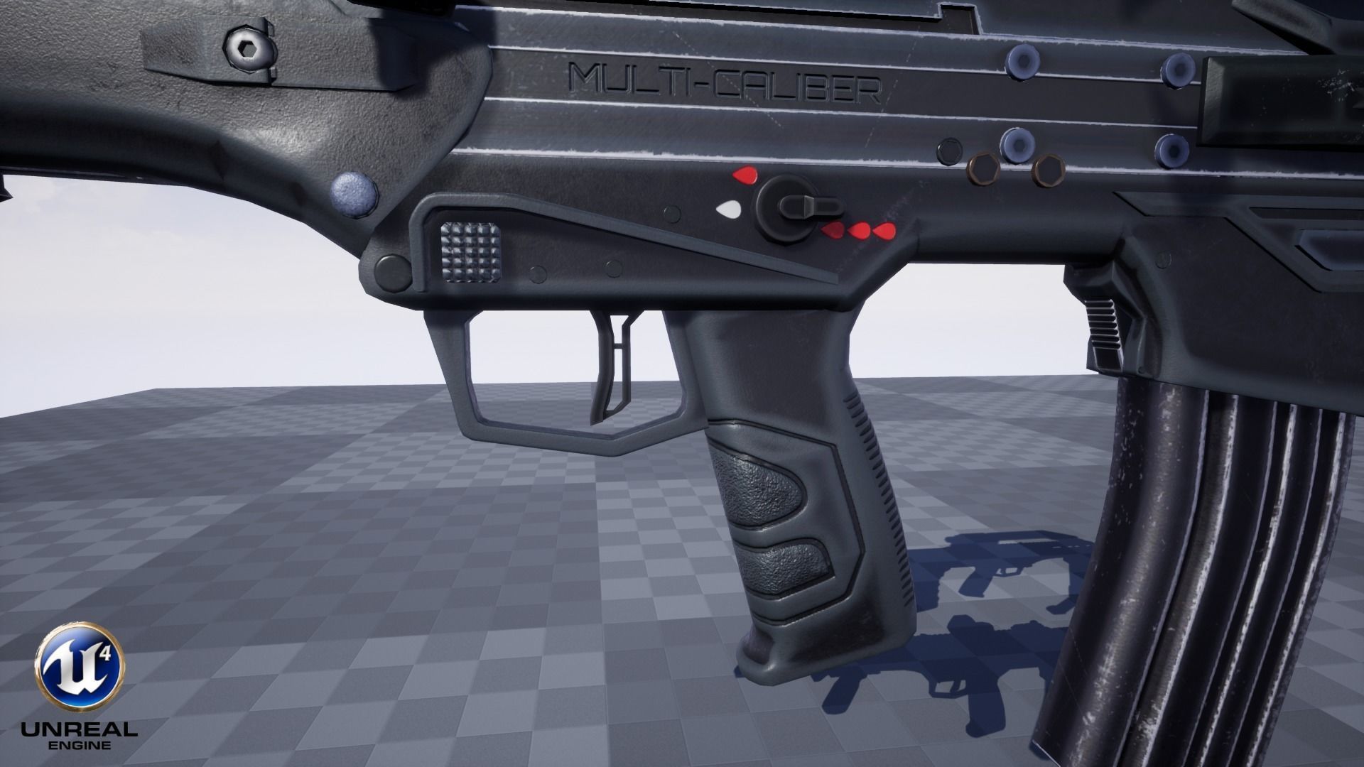 Modular Bullpup Rifle- Standard Variant   Low-poly 3D model_20