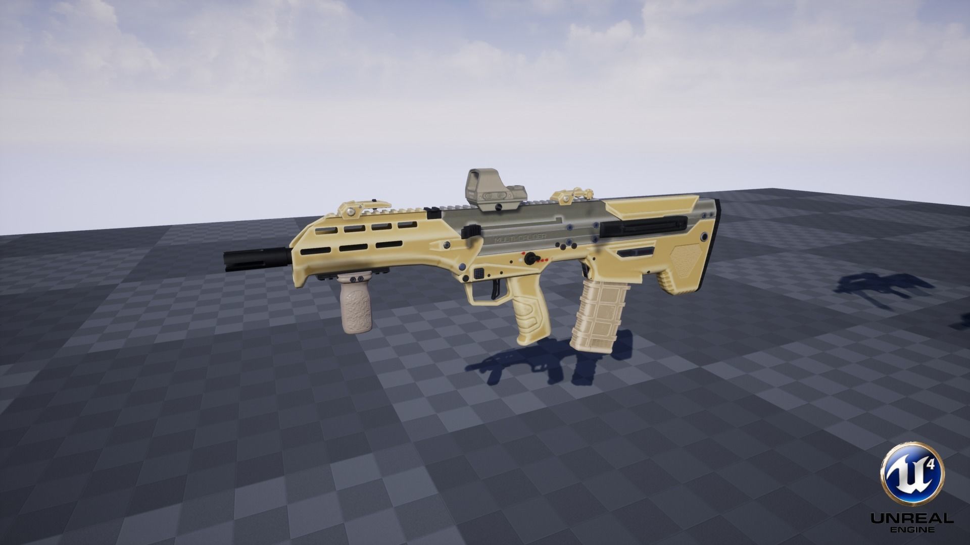 Modular Bullpup Rifle- Standard Variant   Low-poly 3D model_31