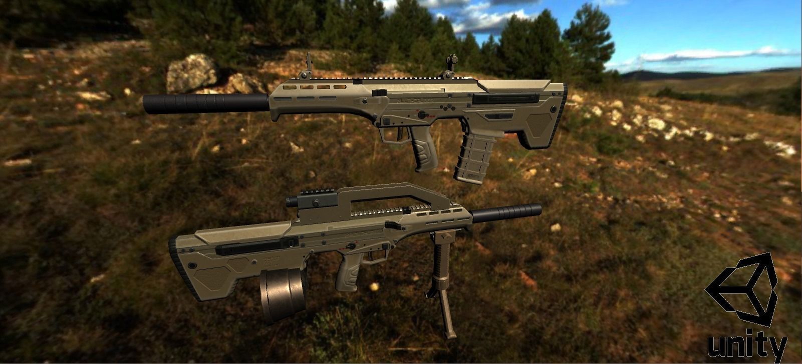 Modular Bullpup Rifle- Standard Variant   Low-poly 3D model_37