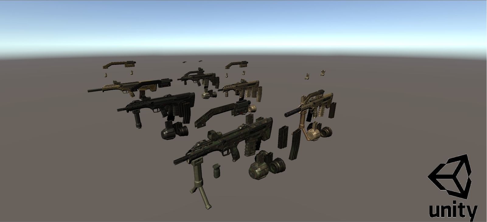 Modular Bullpup Rifle- Standard Variant   Low-poly 3D model_33