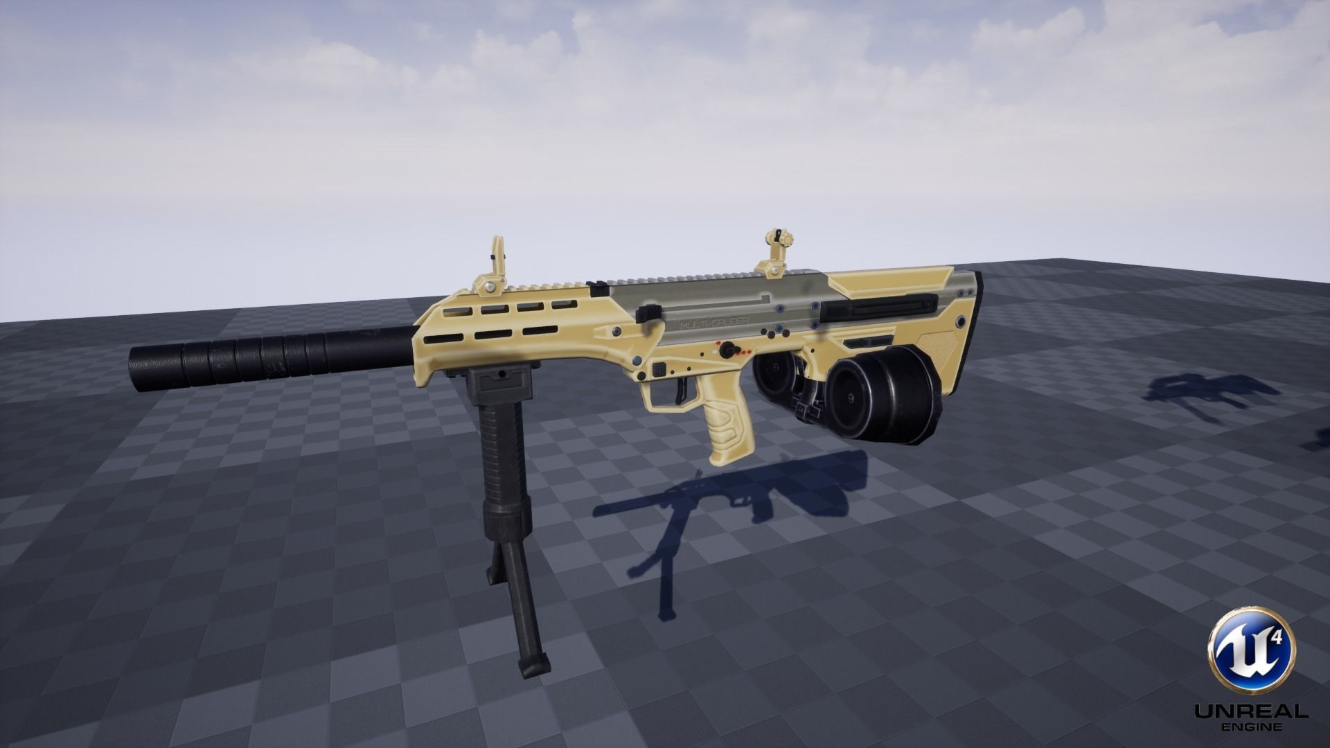 Modular Bullpup Rifle- Standard Variant   Low-poly 3D model_32