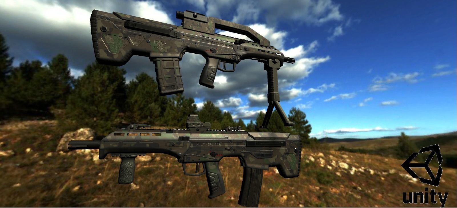 Modular Bullpup Rifle- Standard Variant   Low-poly 3D model_36