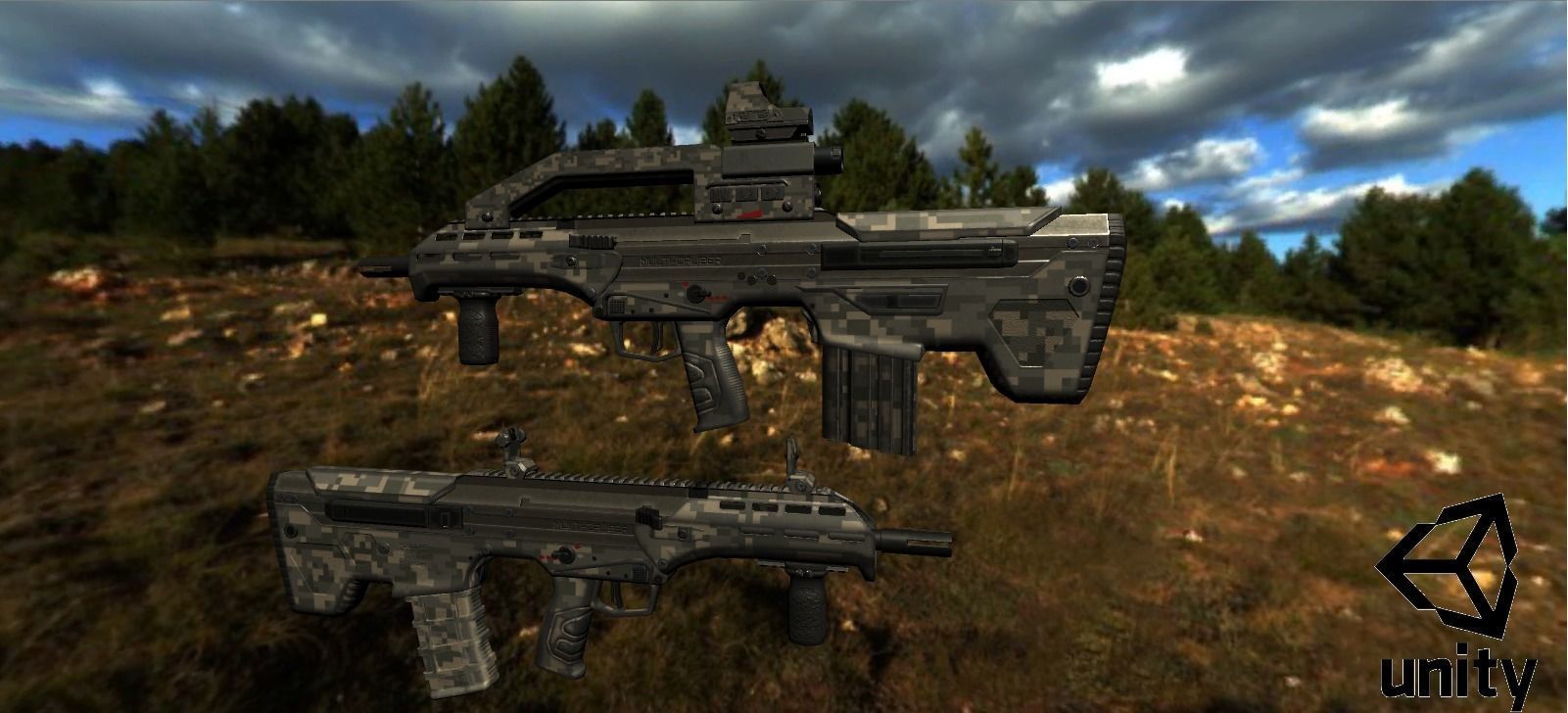 Modular Bullpup Rifle- Standard Variant   Low-poly 3D model_39