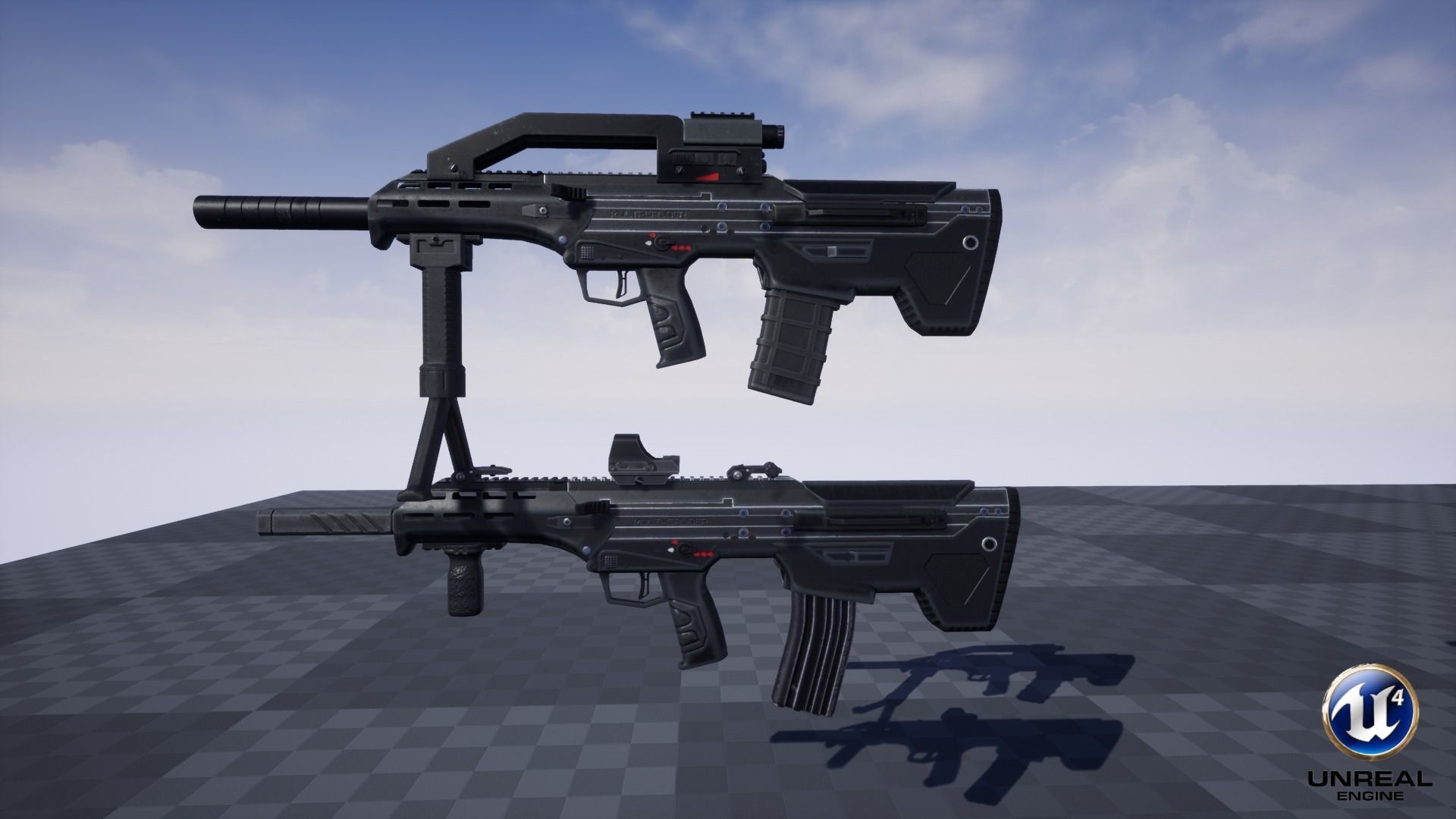 Modular Bullpup Rifle- Standard Variant   Low-poly 3D model_18