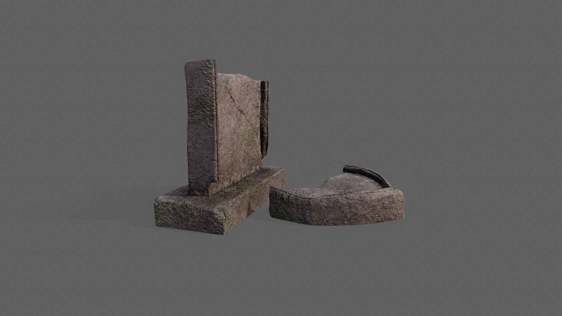 Tombstone PBR asset 3D model_3