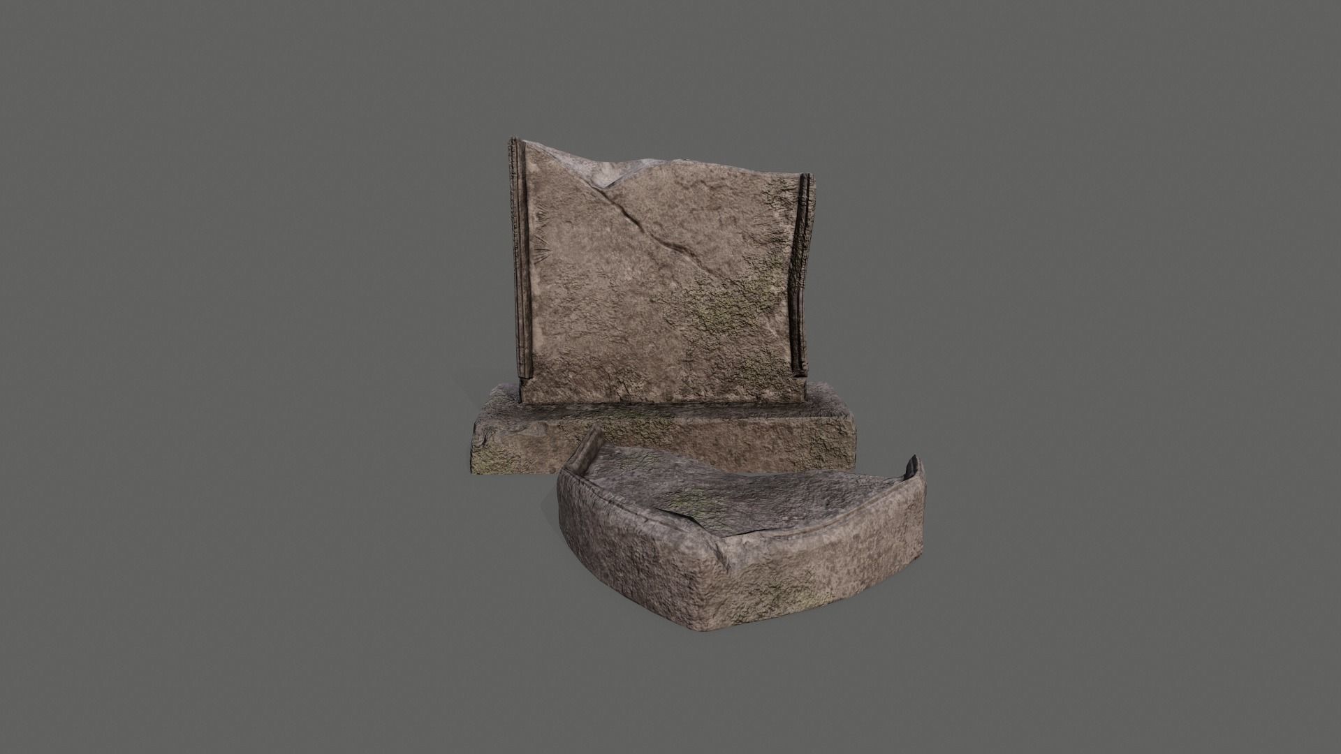 Tombstone PBR asset 3D model_2