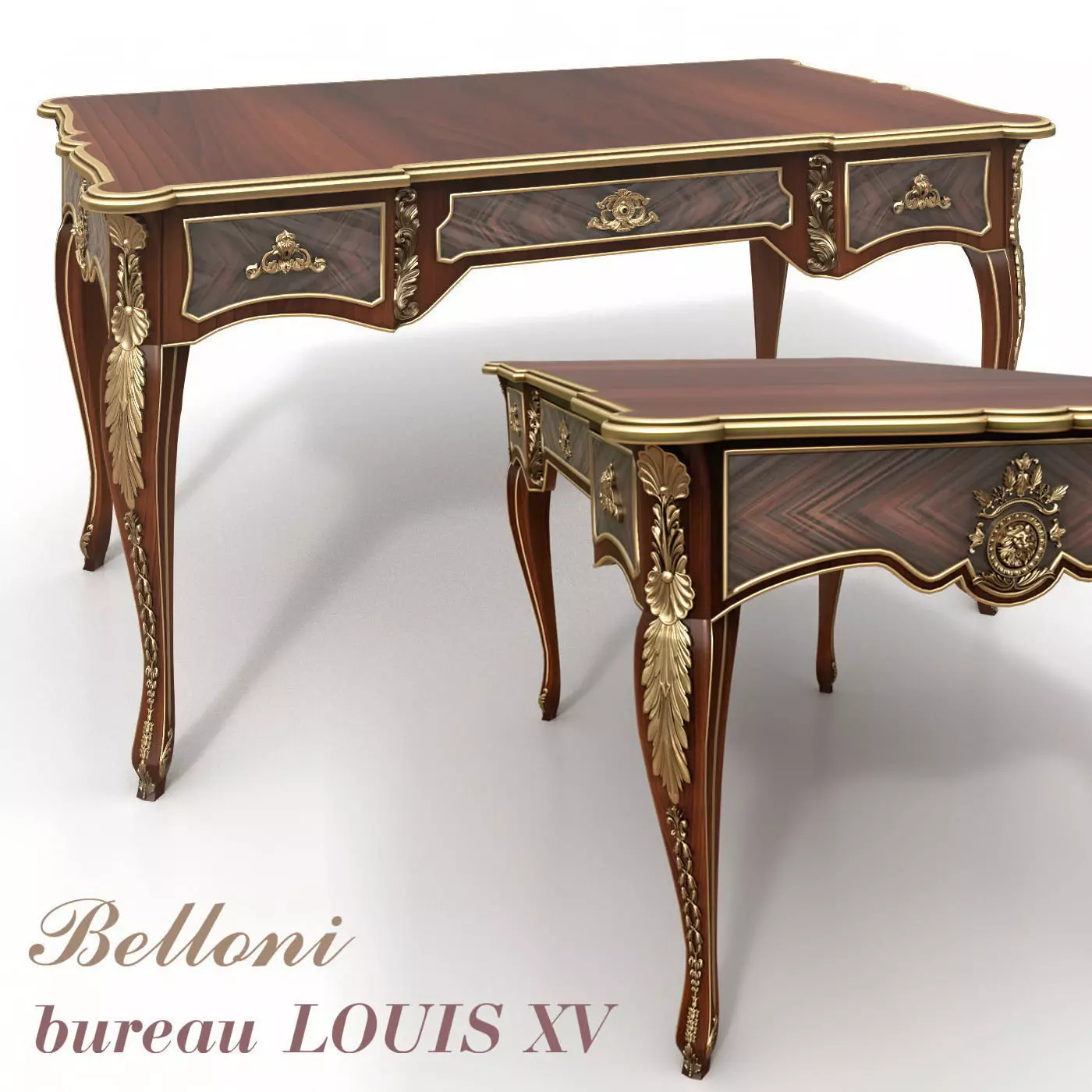 BUREAU LOUIS XV 3D model