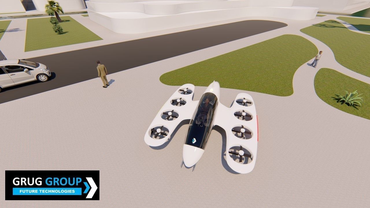 Ghost X V3 eVTOL aircraft 3D model_2