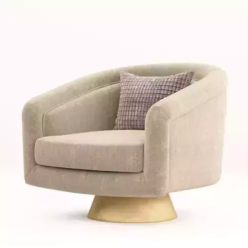 Jonathan Adler Bacharach Swivel chair with pillow 3D model