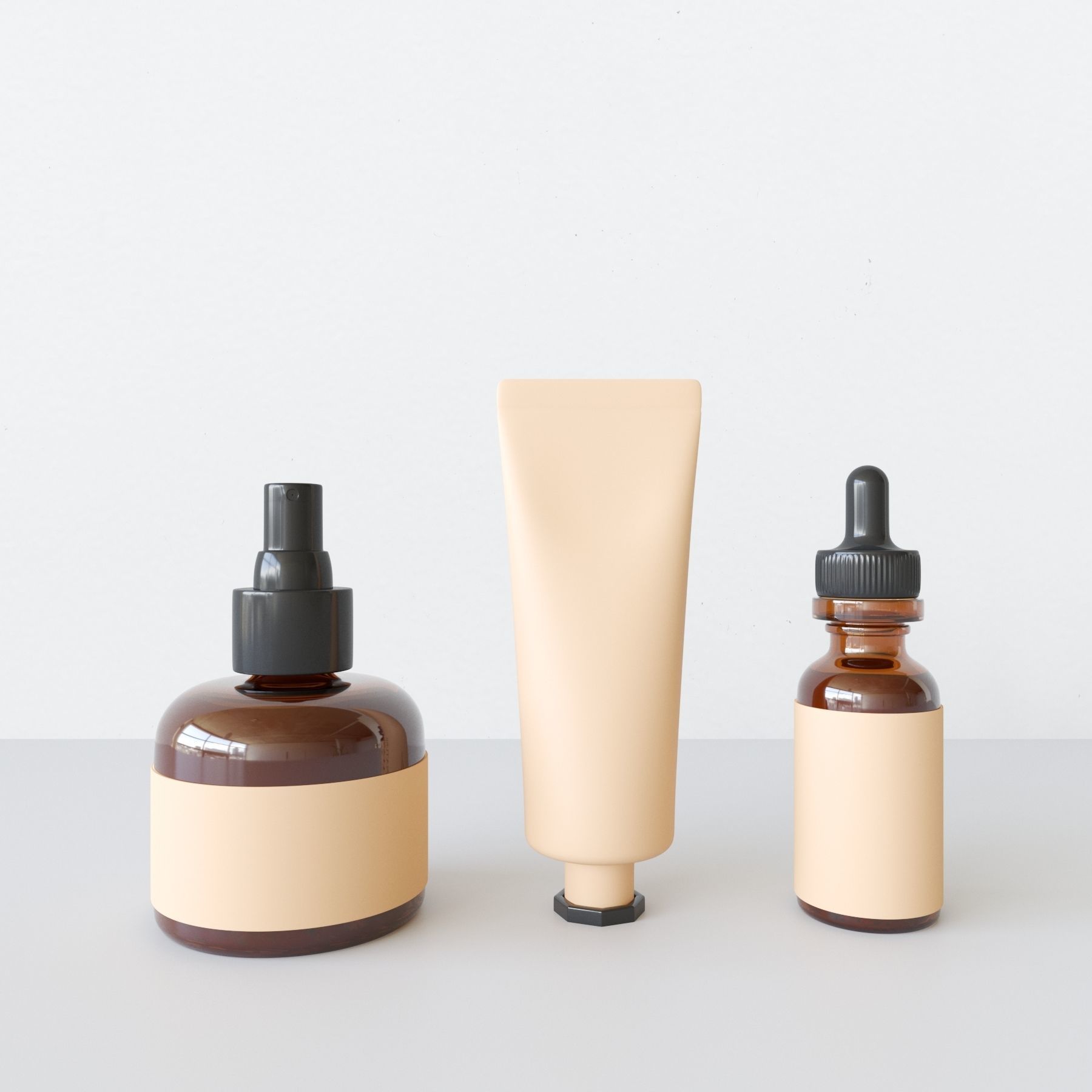 Body Care Set Small 3D model_1