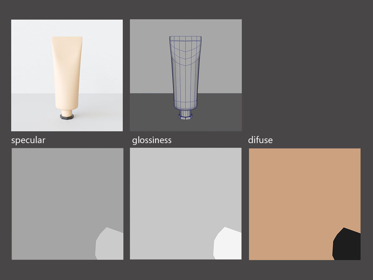 Body Care Set Small 3D model_4