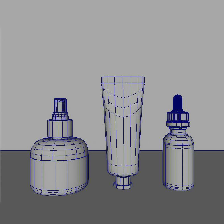 Body Care Set Small 3D model_2
