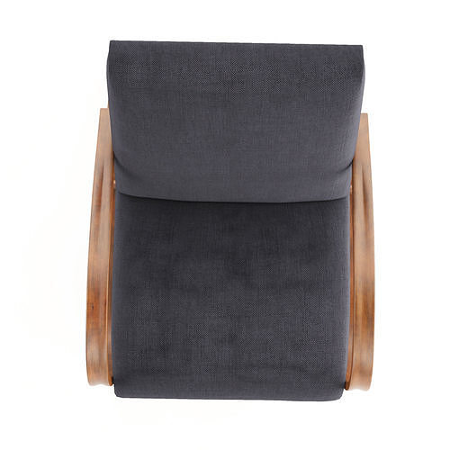 Curved arm Sugar armchair 3D model 7