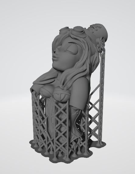 Poison Ivy Steampunk Pinup 3D print model_21