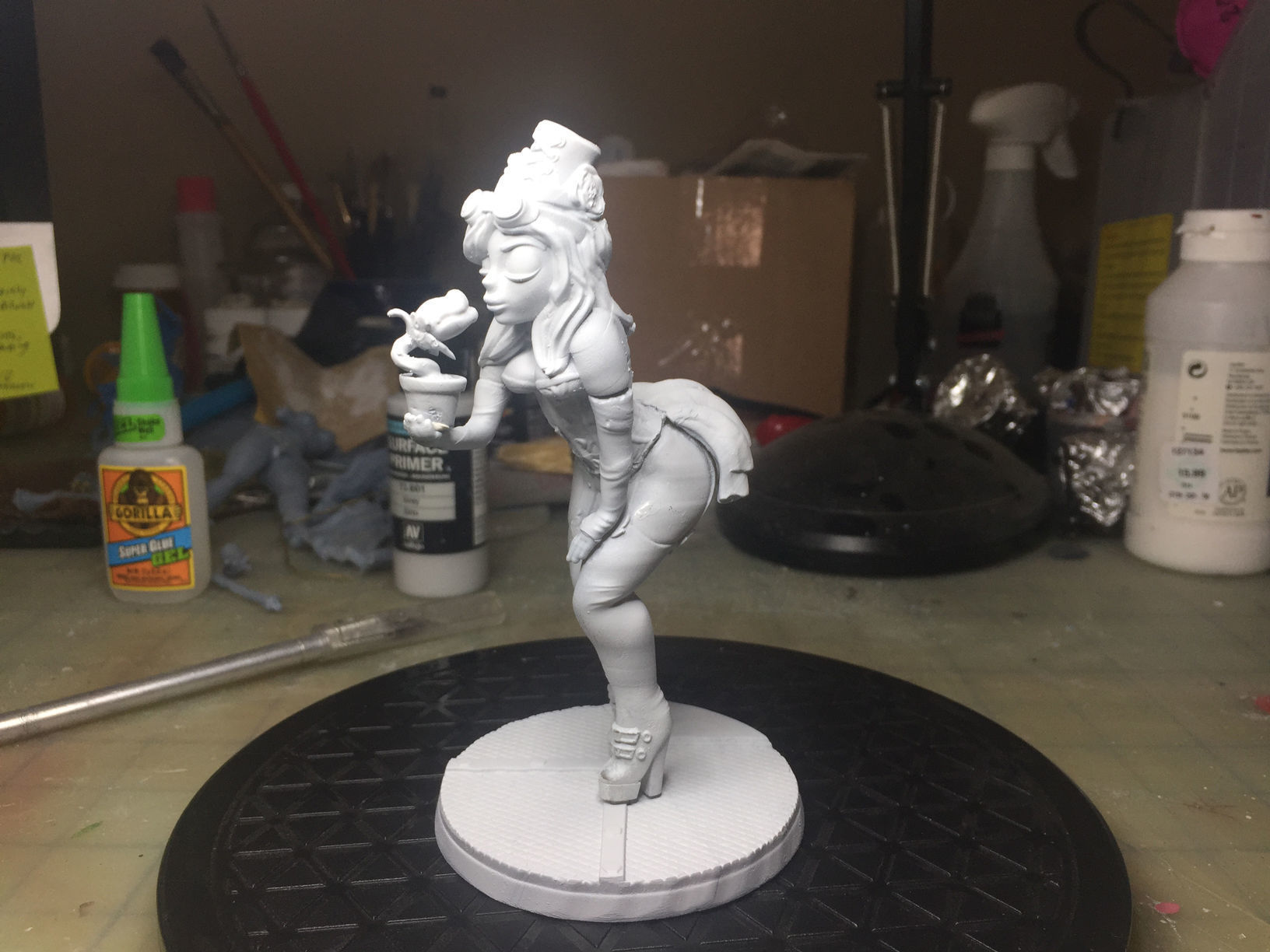 Poison Ivy Steampunk Pinup 3D print model_4