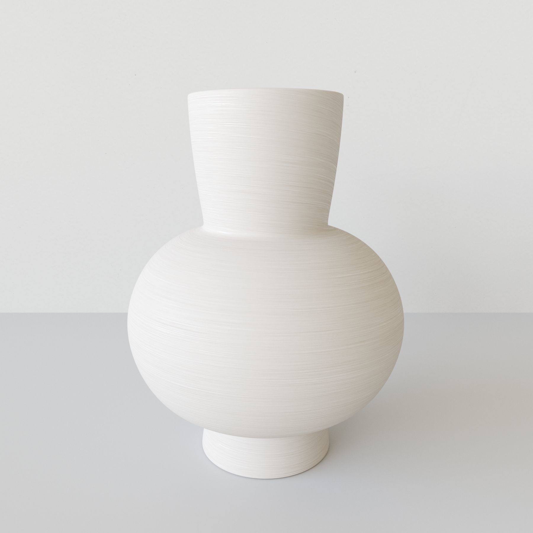 brushed ceramic vase with a branch 3D model_9