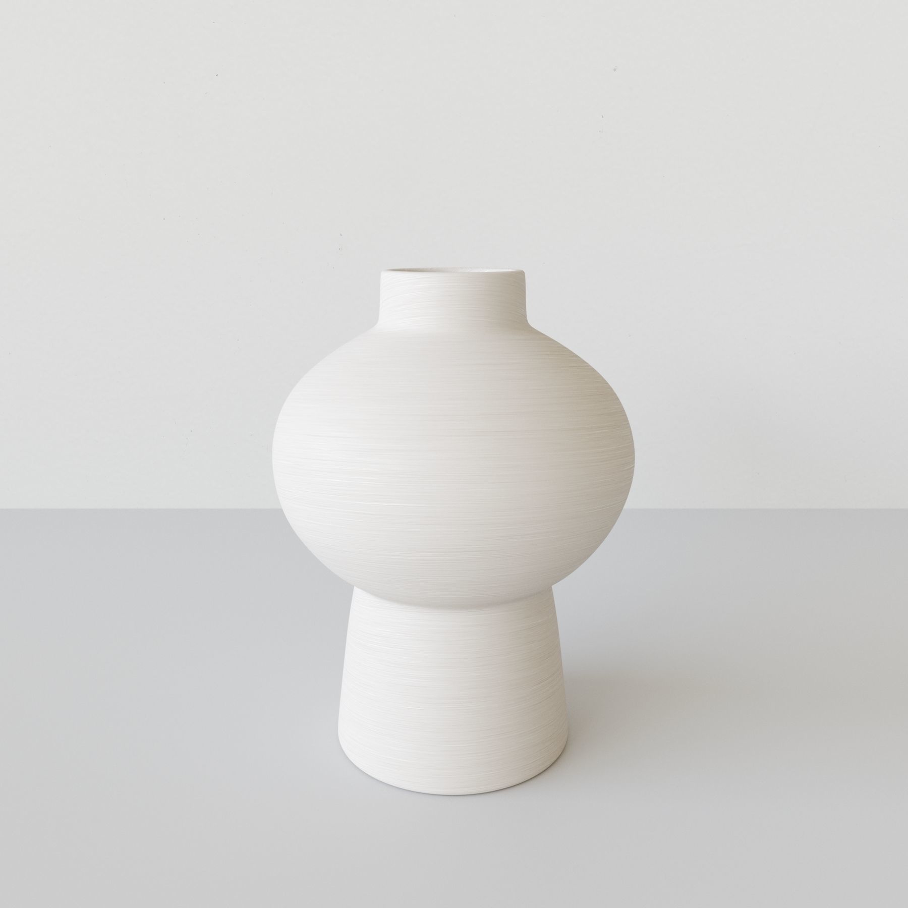 brushed ceramic vase with a branch 3D model_8