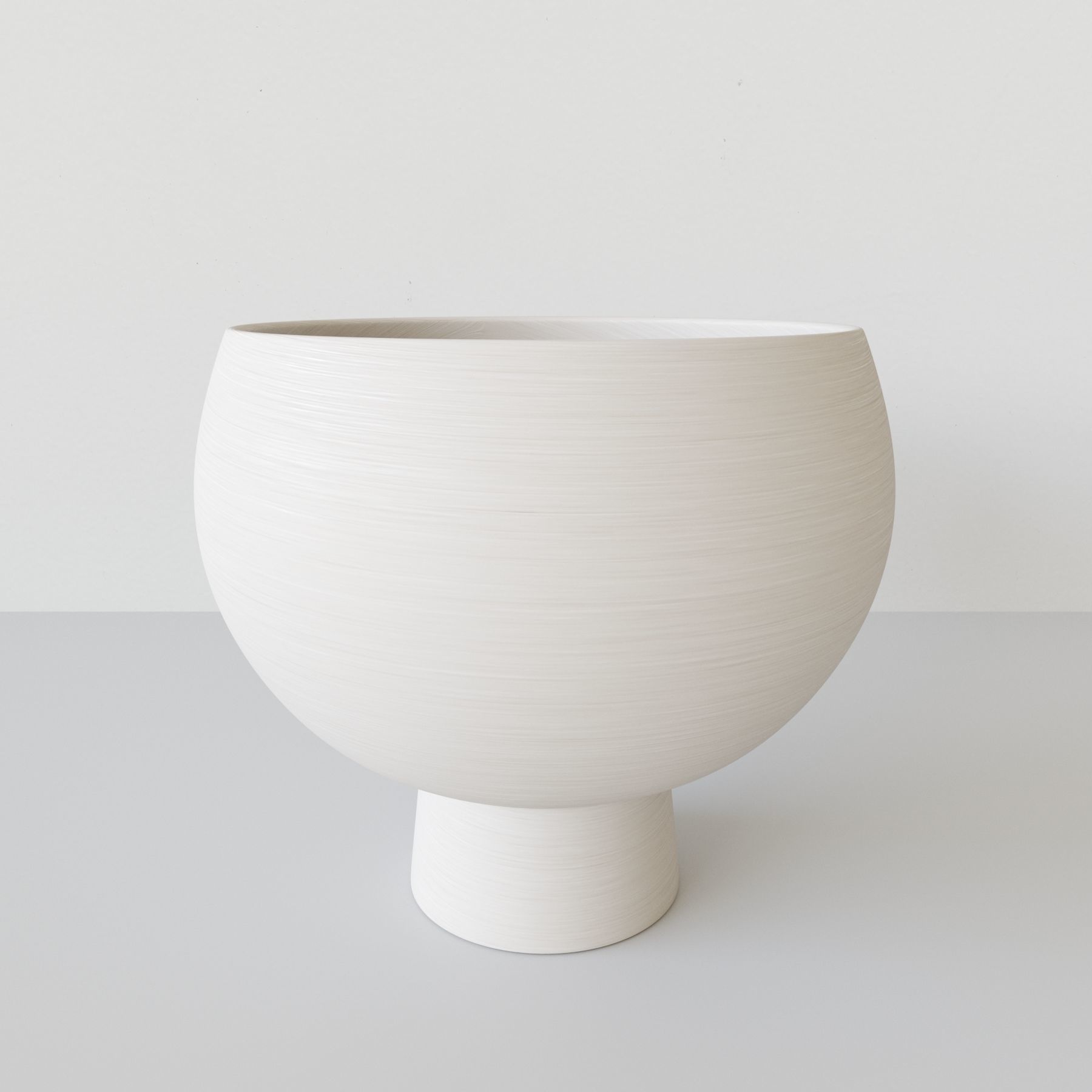 brushed ceramic vase with a branch 3D model_7
