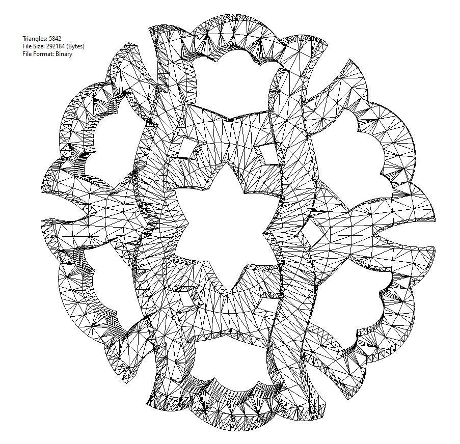 Arabian pattern rounded pendants and earrings  3D print model_19