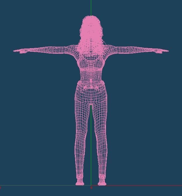 Unity Humanoid Model Female 011 Free 3D model_3