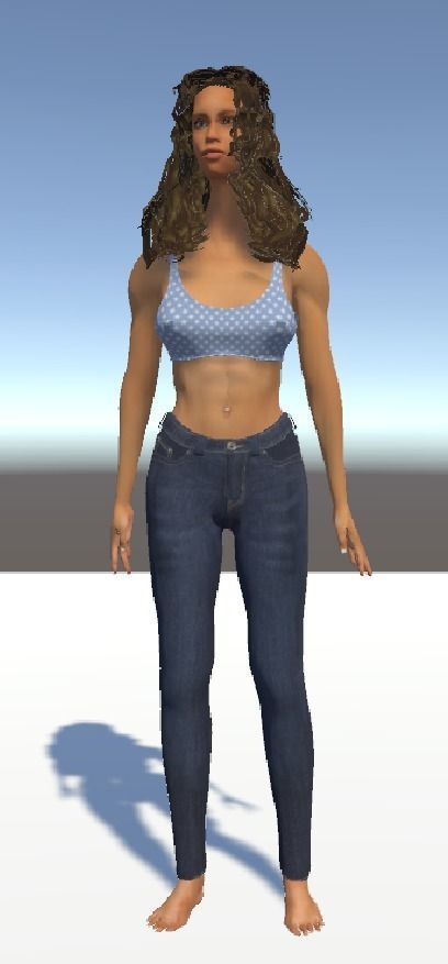 Unity Humanoid Model Female 011 Free 3D model_1