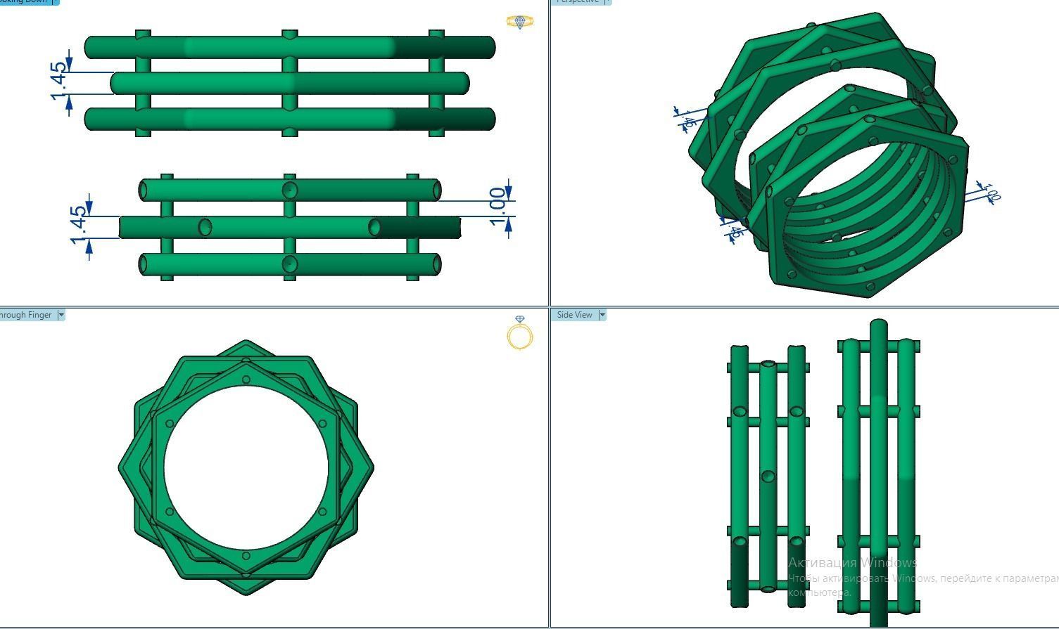 Wedding  Bands 3D print model_2
