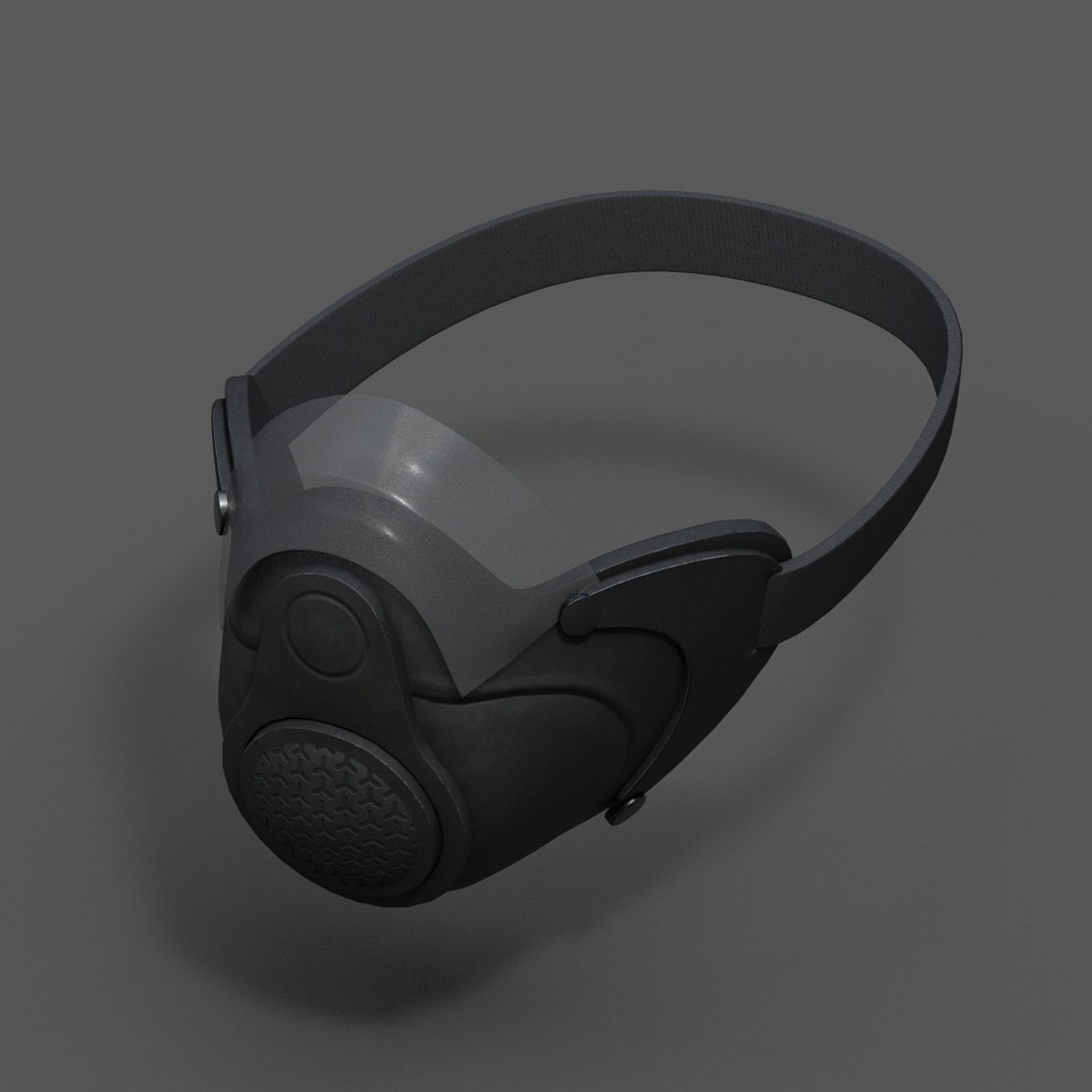 Gas mask protection futuristic technology fantasy  Low-poly 3D model_4