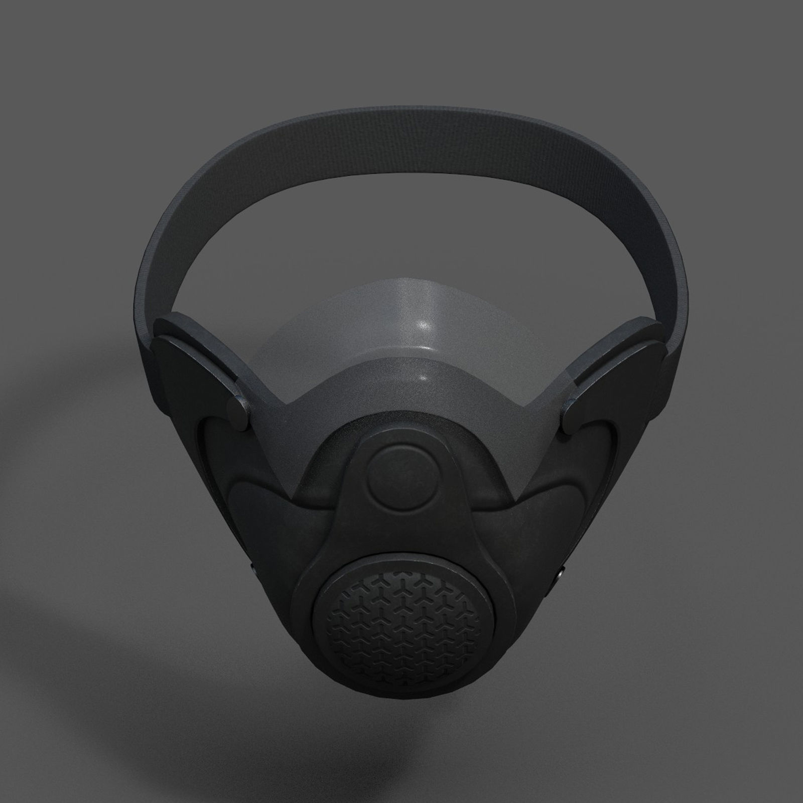 Gas mask protection futuristic technology fantasy  Low-poly 3D model_3