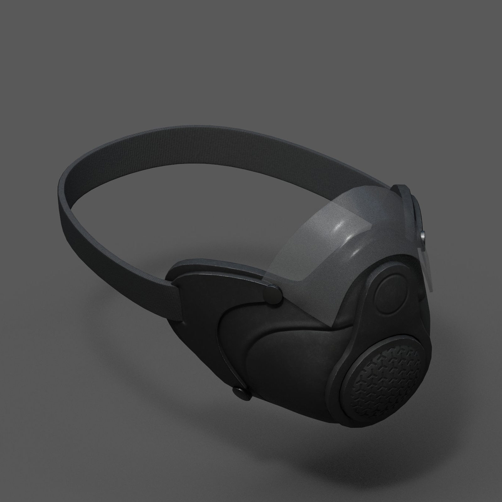 Gas mask protection futuristic technology fantasy  Low-poly 3D model_1