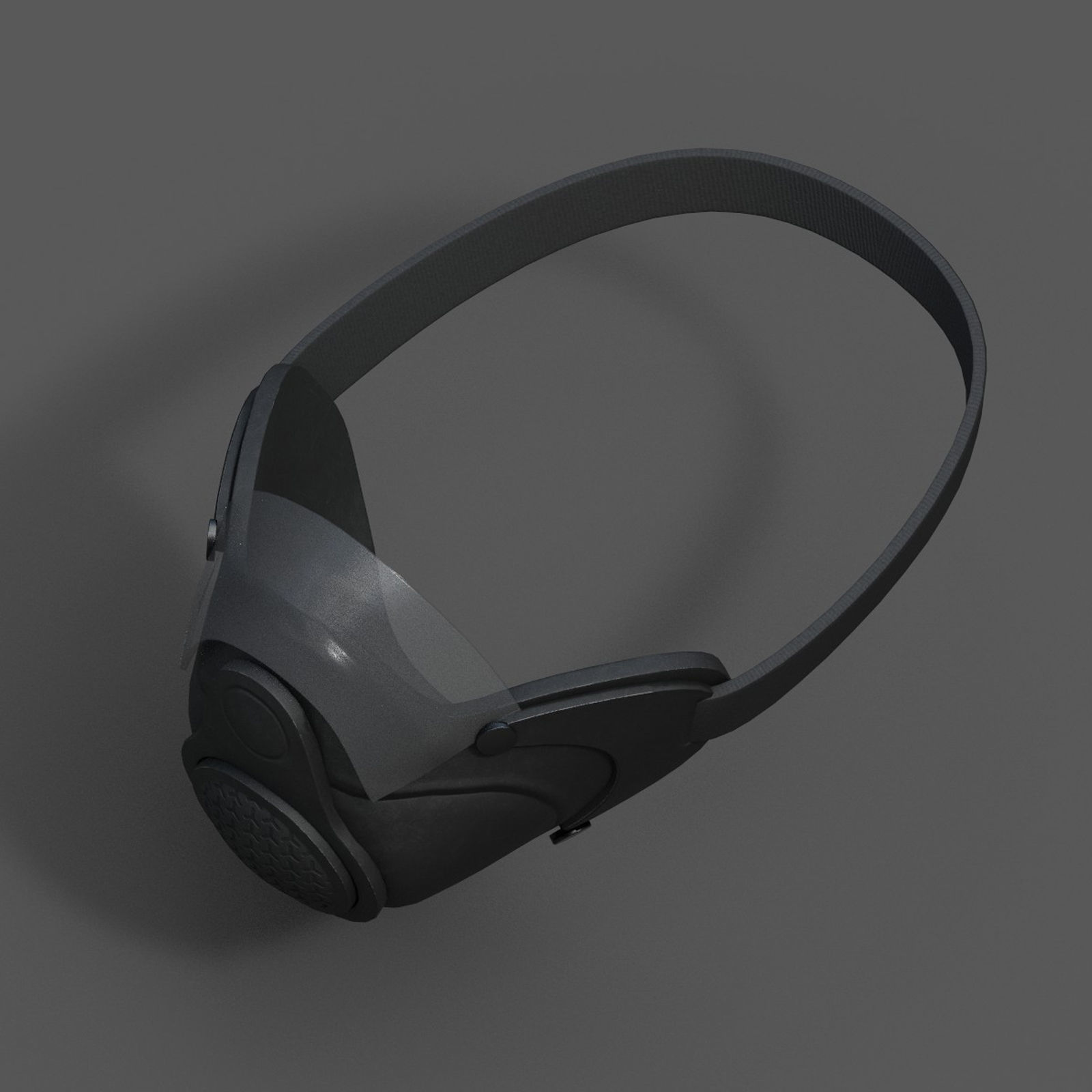 Gas mask protection futuristic technology fantasy  Low-poly 3D model_5