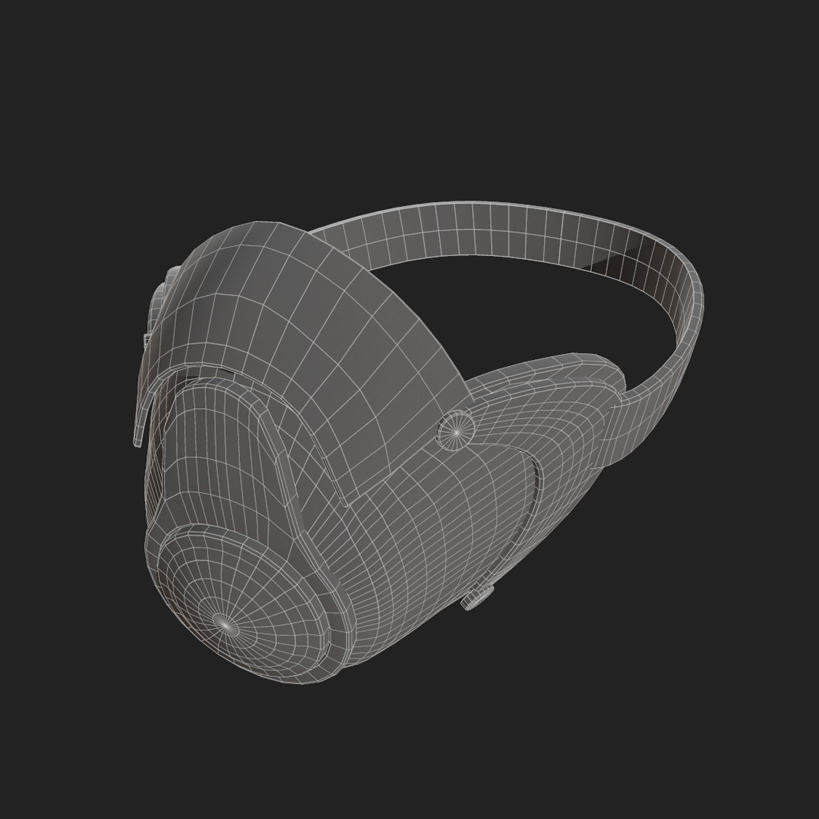 Gas mask protection futuristic technology fantasy  Low-poly 3D model_10