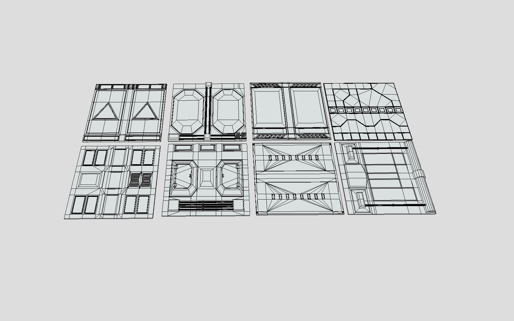 Sci-fi Panel Pack Low-poly 3D model_13