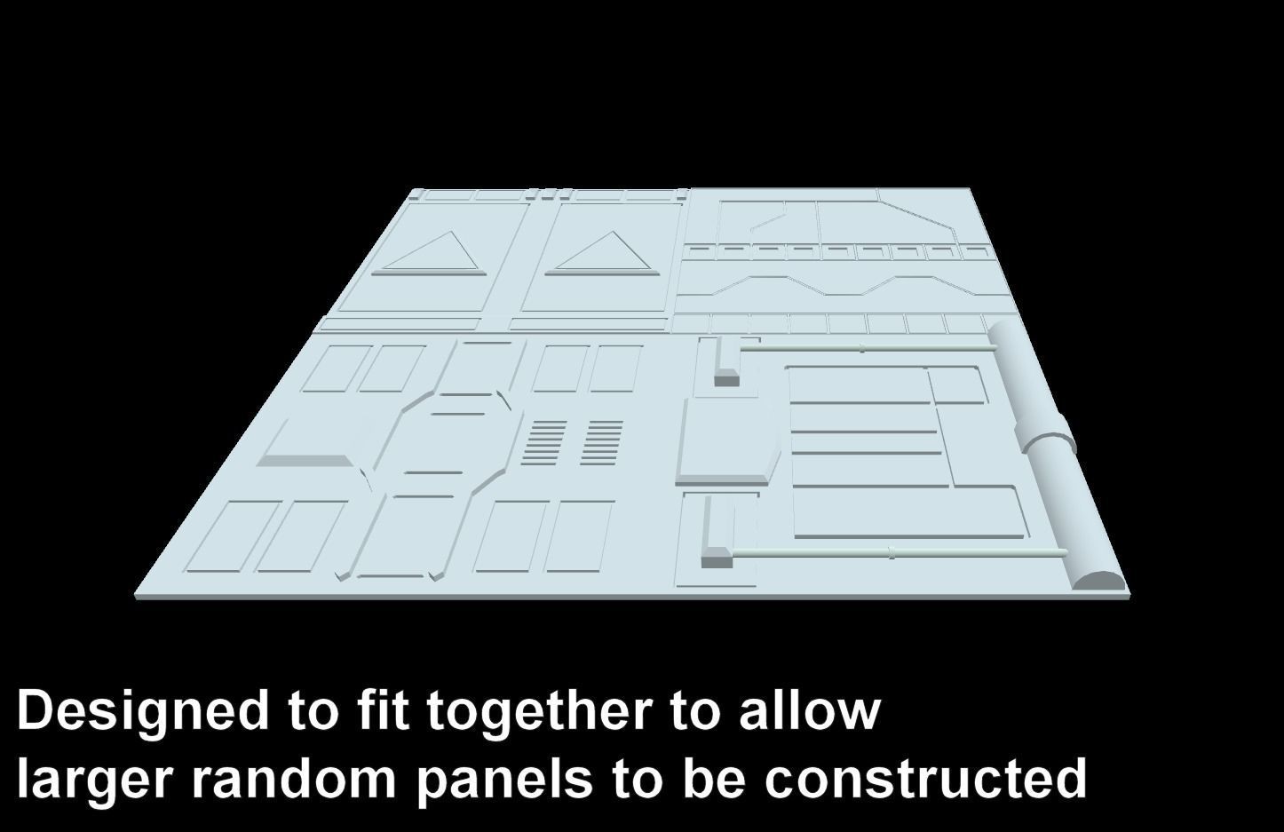 Sci-fi Panel Pack Low-poly 3D model_2