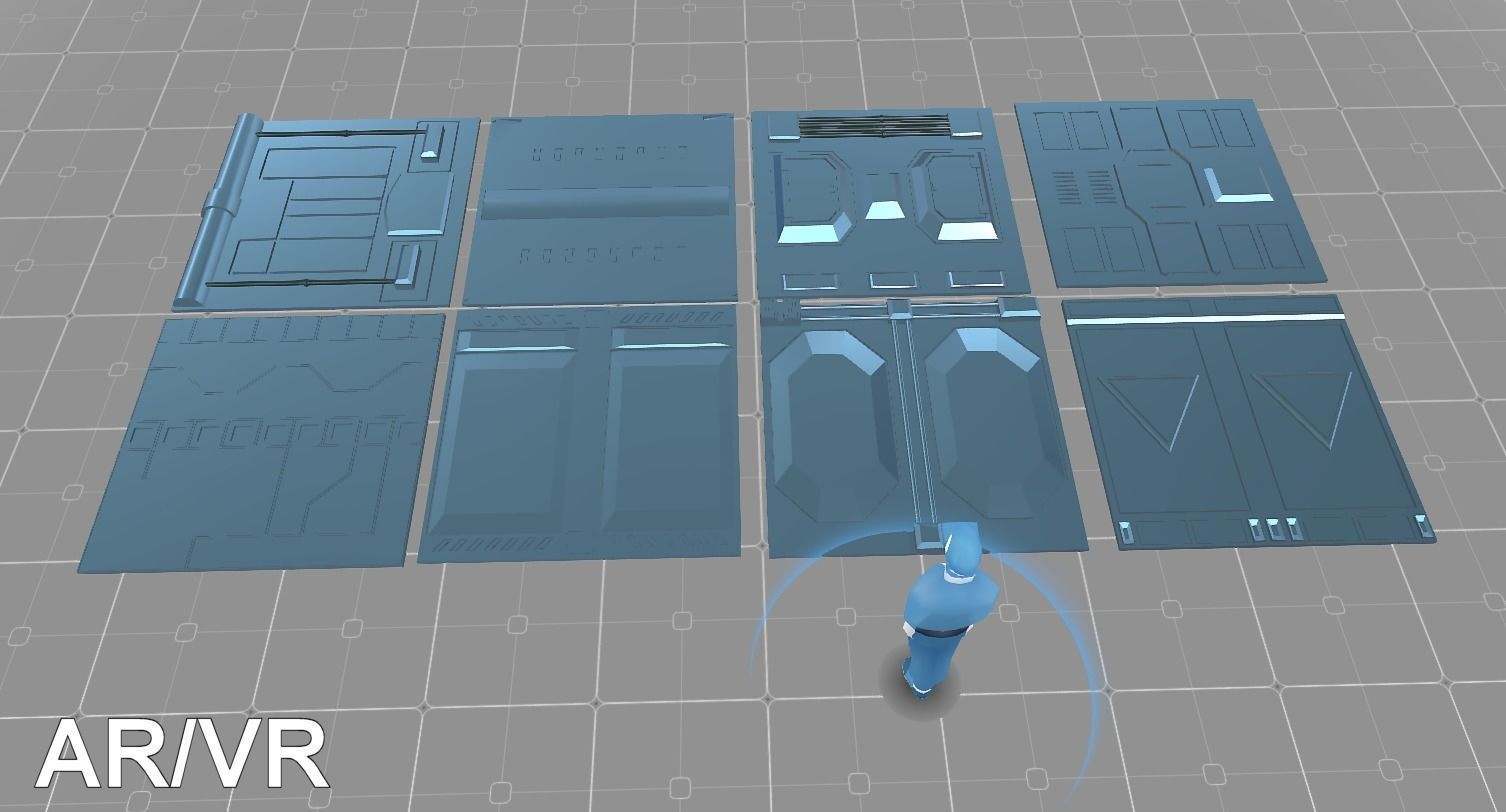 Sci-fi Panel Pack Low-poly 3D model_12