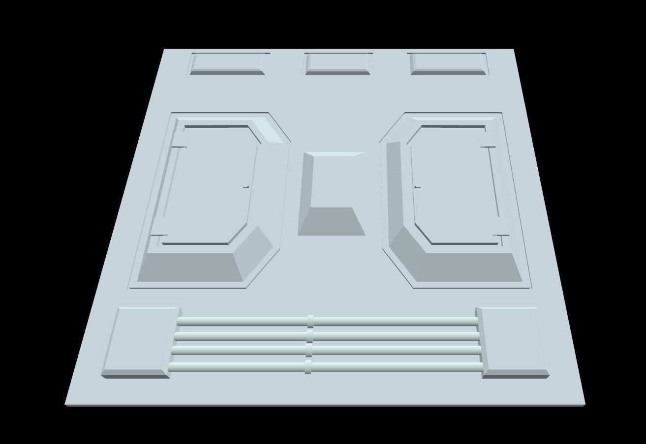 Sci-fi Panel Pack Low-poly 3D model_3