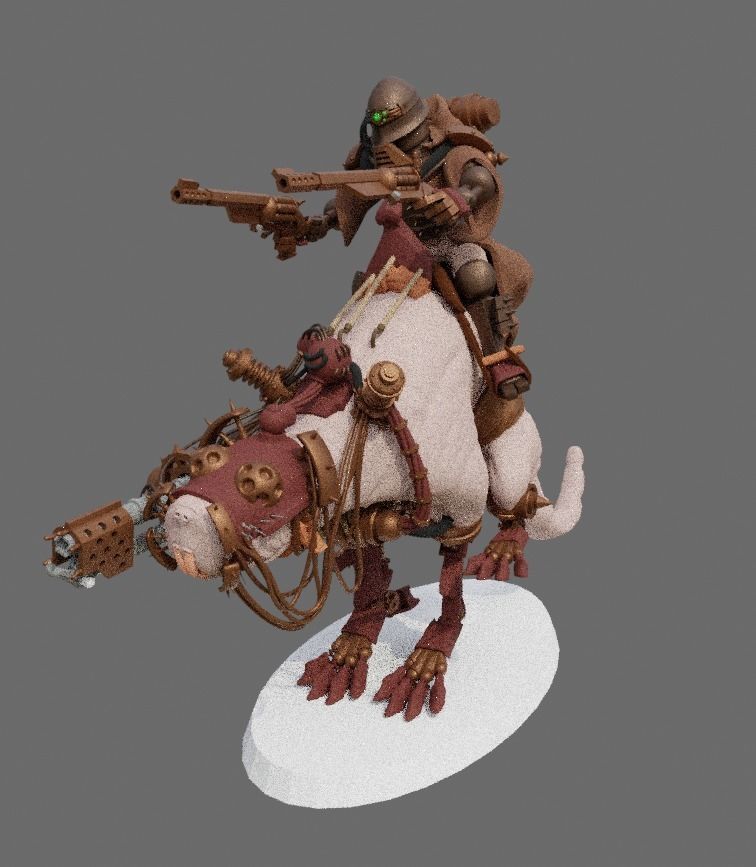 Dark Mech Rat Riders 3D print model_7