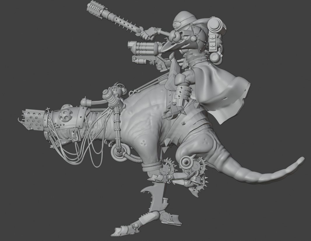 Dark Mech Rat Riders 3D print model_12