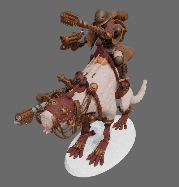 Dark Mech Rat Riders 3D print model_6