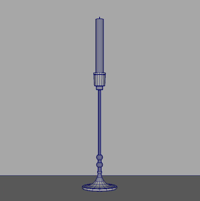 Candleholder Classic 3D model_1