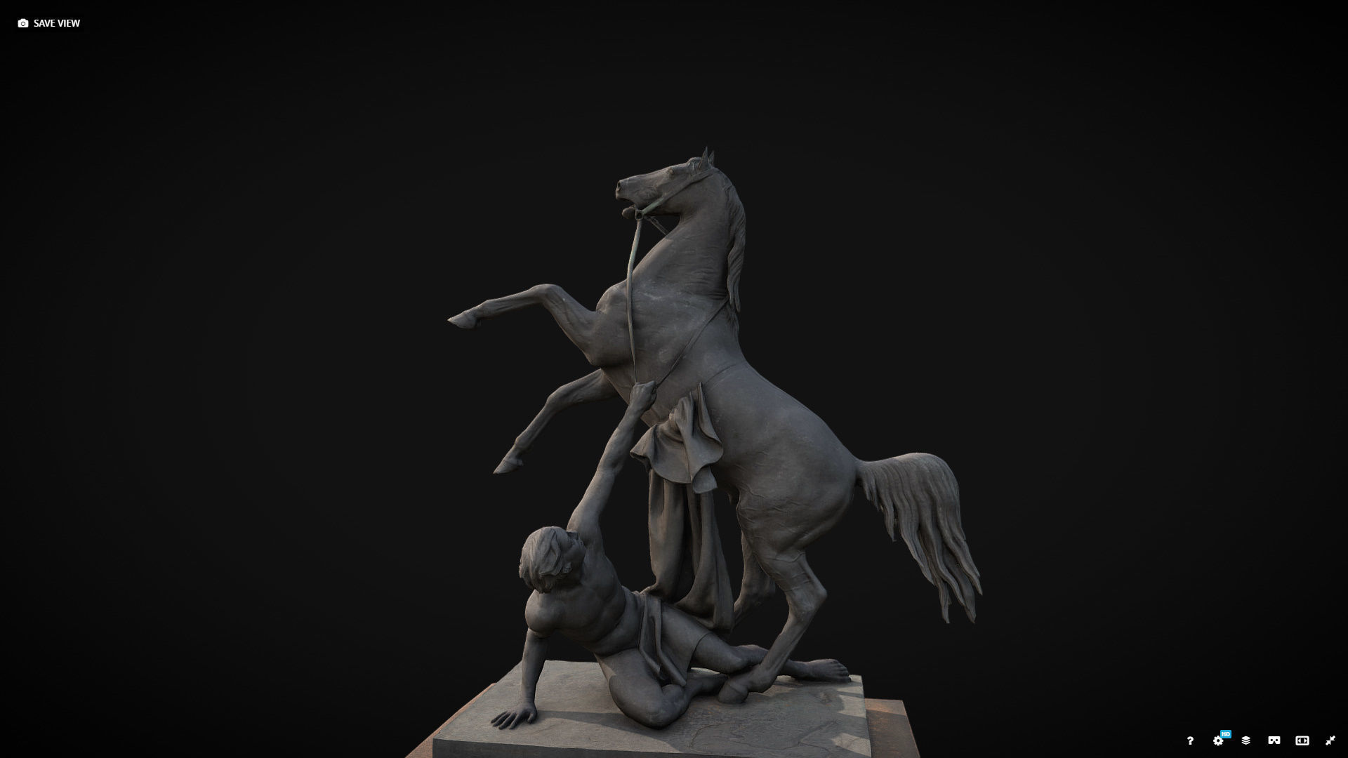 Saint-Petersburg Taming of horses  Anichkov bridge Low poly Low-poly 3D model_11