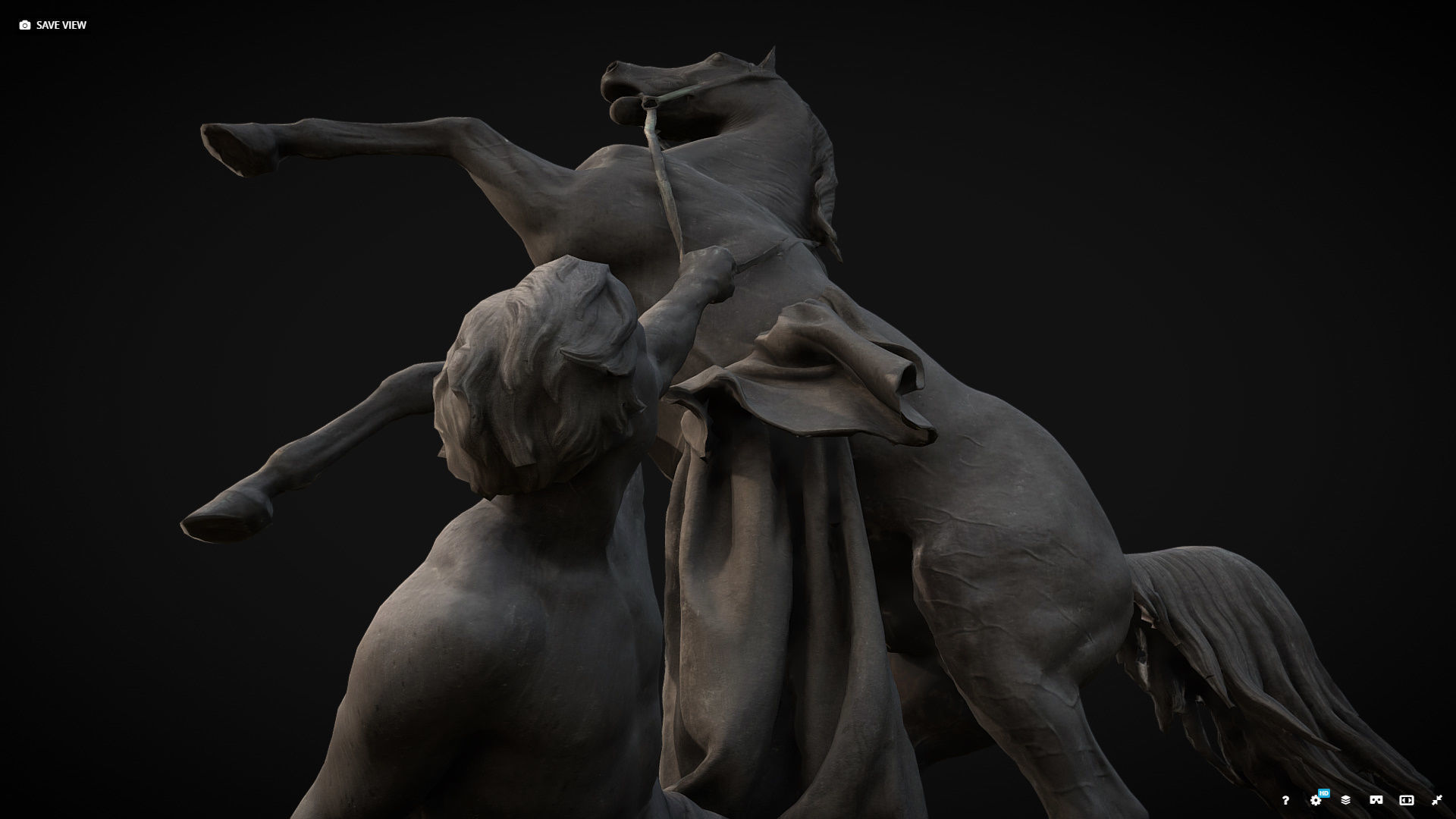 Saint-Petersburg Taming of horses  Anichkov bridge Low poly Low-poly 3D model_6