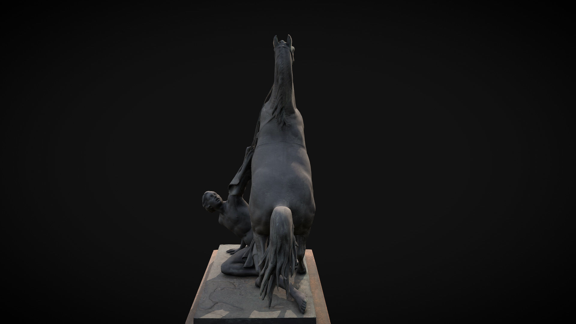 Saint-Petersburg Taming of horses  Anichkov bridge Low poly Low-poly 3D model_18