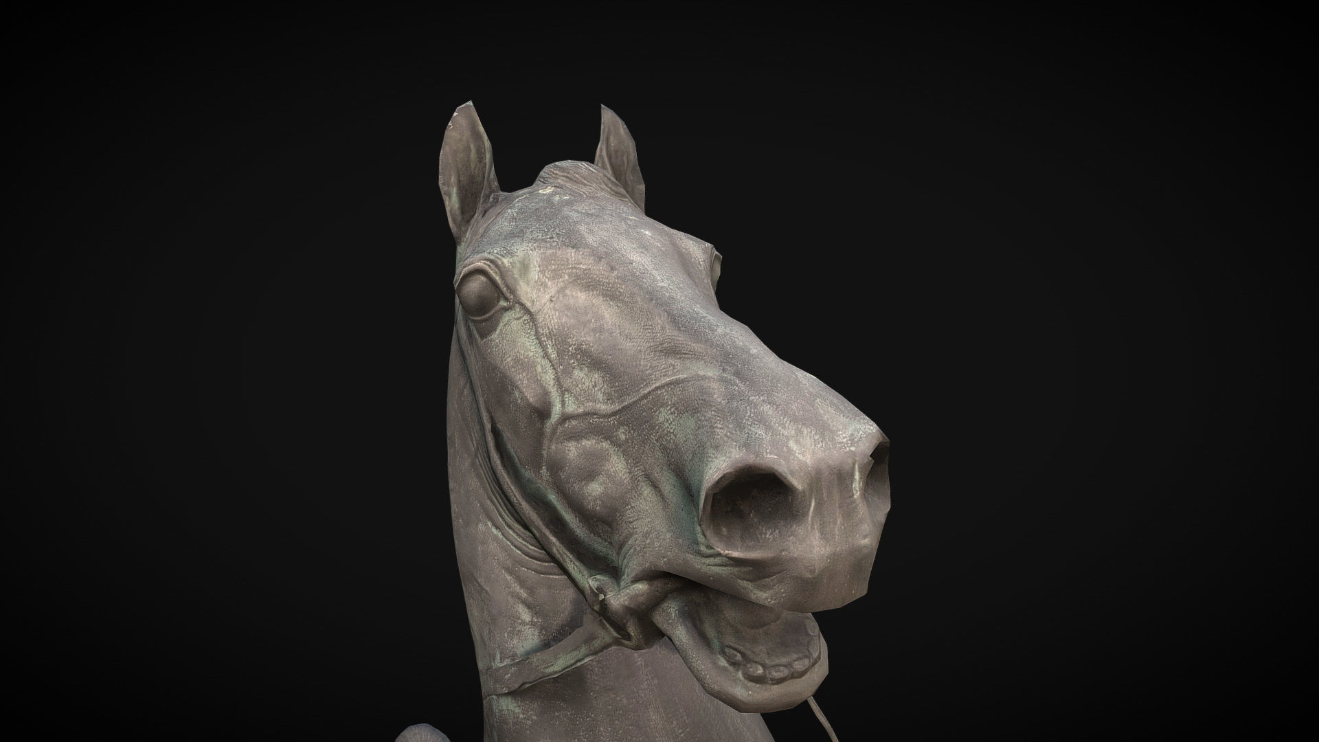 Saint-Petersburg Taming of horses  Anichkov bridge Low poly Low-poly 3D model_3