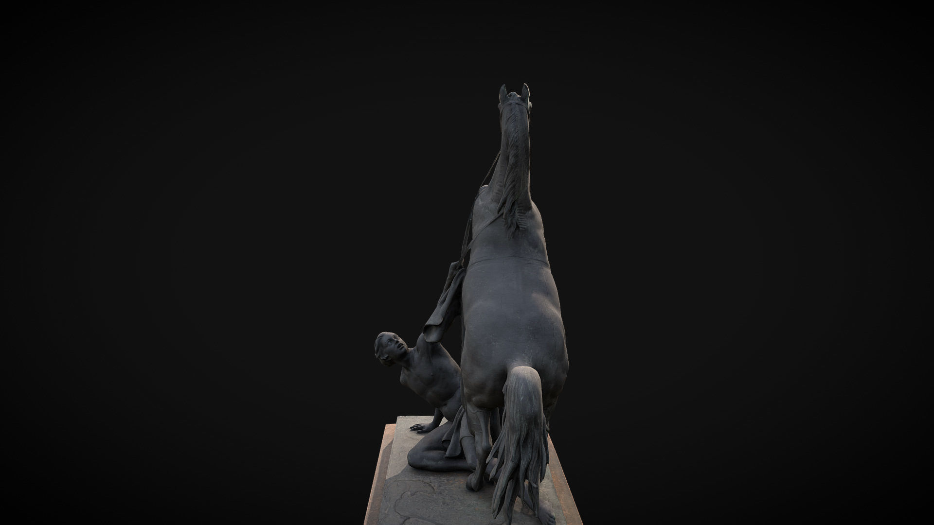 Saint-Petersburg Taming of horses  Anichkov bridge Low poly Low-poly 3D model_16