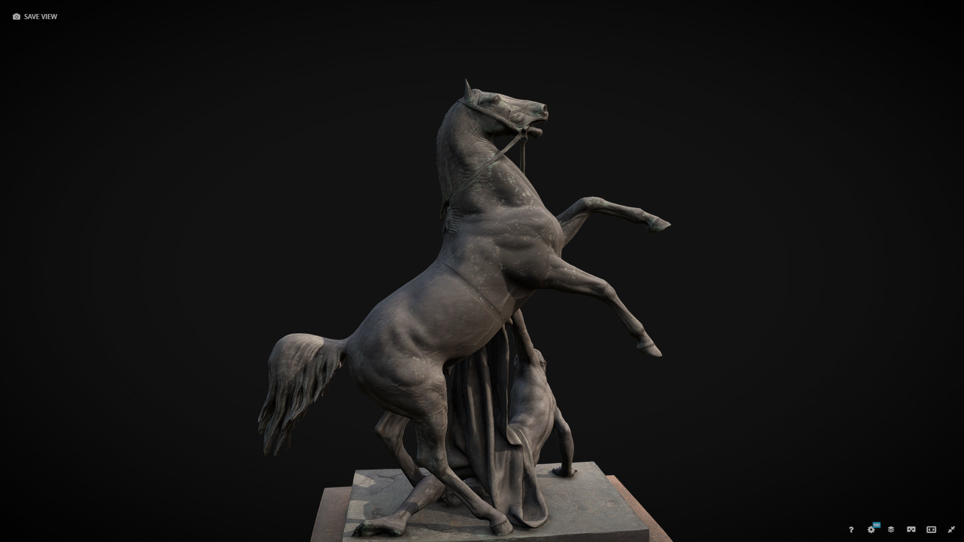 Saint-Petersburg Taming of horses  Anichkov bridge Low poly Low-poly 3D model_14