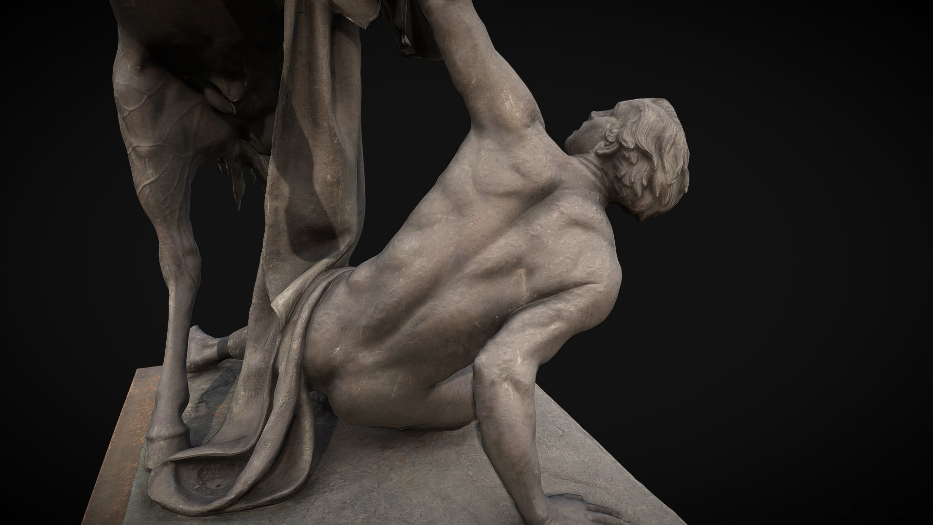 Saint-Petersburg Taming of horses  Anichkov bridge Low poly Low-poly 3D model_1