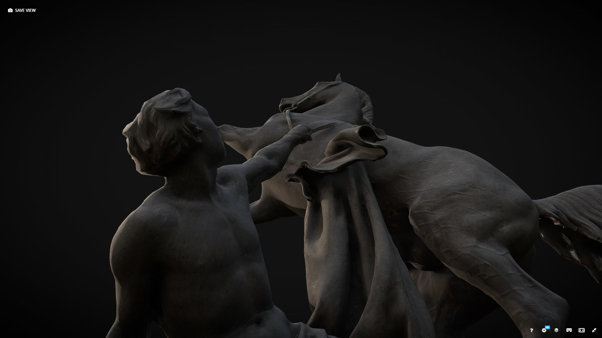 Saint-Petersburg Taming of horses  Anichkov bridge Low poly Low-poly 3D model_8