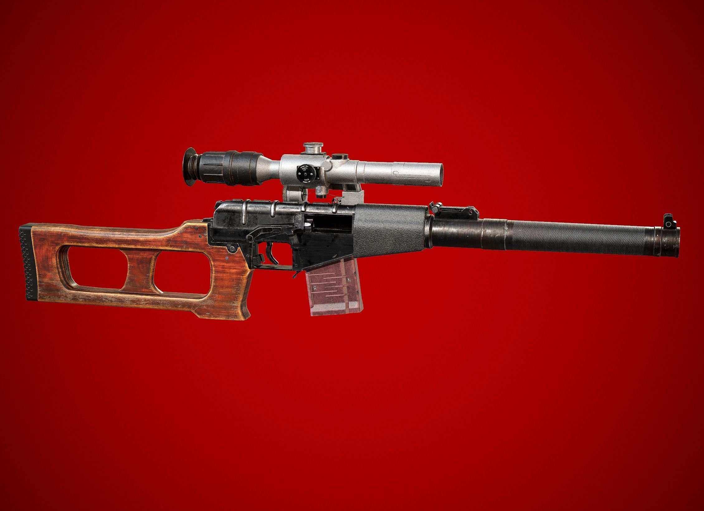 VSS Vintorez Low-poly 3D model_13