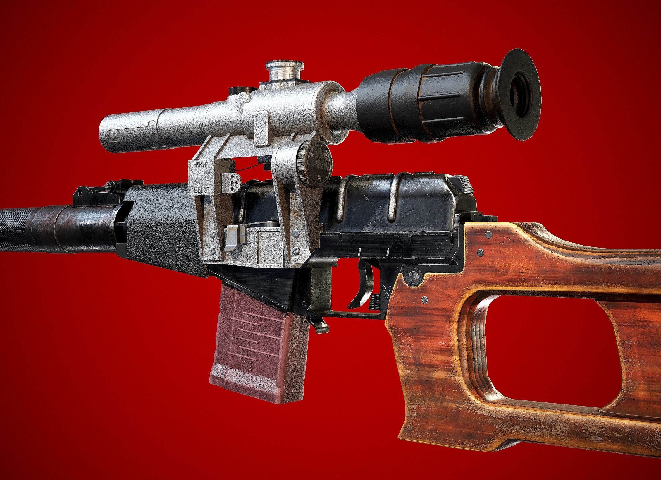 VSS Vintorez Low-poly 3D model_4